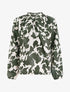 Blouse satiné imprimé vache - Kaki - 1