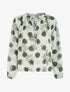 Blouse en voile imprimé floral coupe boule - Kaki - 1