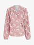 Blouse style portefeuille imprimé fantaisie - Vieux rose - 1