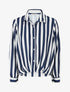 Blouse style chemise à rayures - Marine - 1