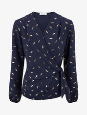 Top style portefeuille à plumes irisées - Marine - 1