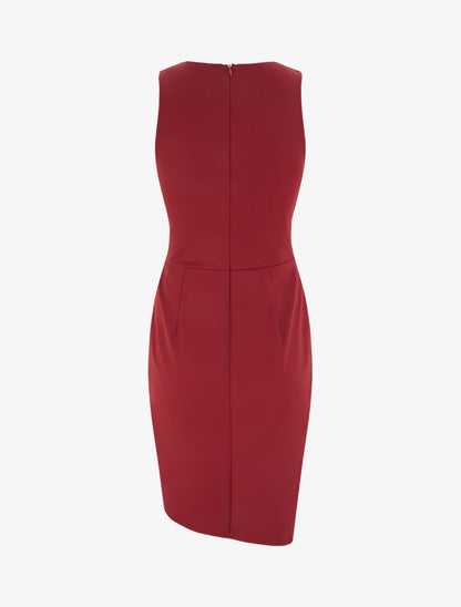 Robe portefeuille sans manches à sequins - Bordeaux - 2
