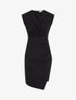 Robe sans manches style portefeuille à effet drapé - Noir - 1