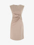 Robe sans manches effet drapé - Taupe - 1