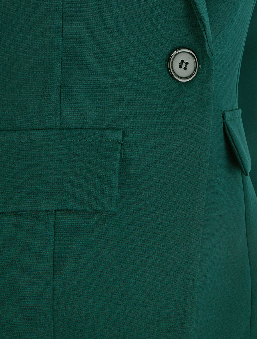Blazer basique à épaulettes - Vert foncé - 3