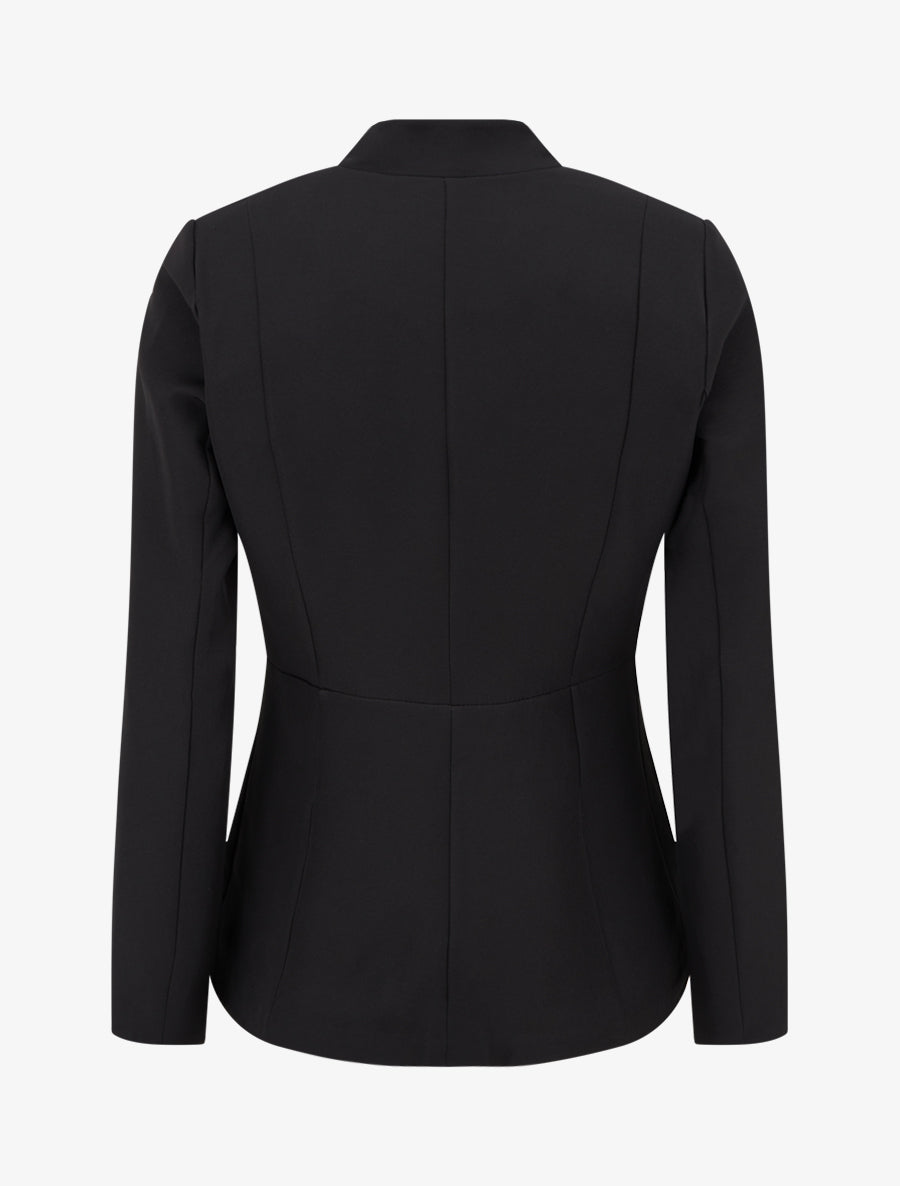 Blazer uni à fermeture boutonné - Noir - 2
