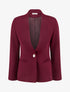 Blazer uni à col droit - Lie de vin - 1
