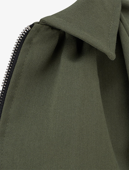 Bomber uni à bords élastiqués - Kaki - 3