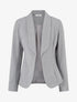 Blazer ouvert en feutrine motif chevron - Gris - 1