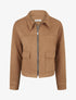 Veste zippée effet daim - Camel - 1