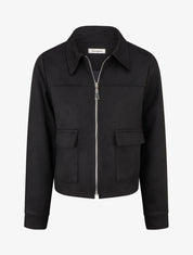 Veste zippée effet daim - Noir - 1
