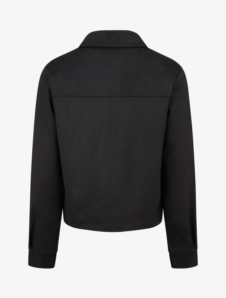 Veste zippée effet daim - Noir - 2