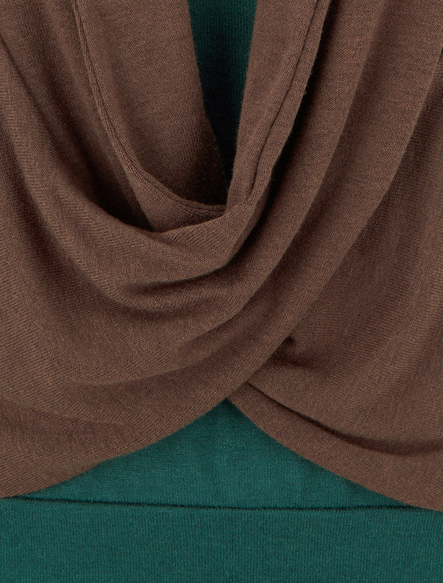 Pull à doublure en trompe l&