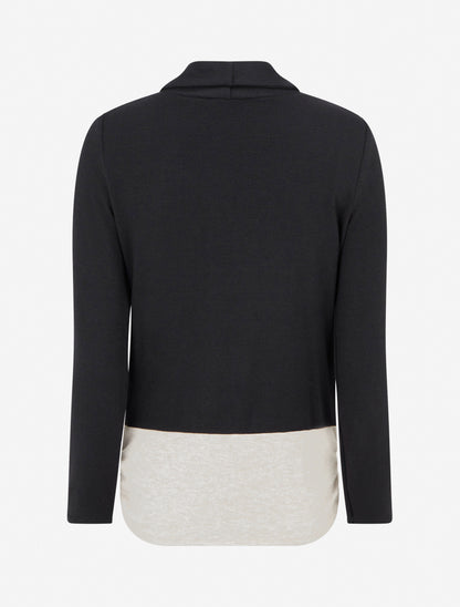 Pull à doublure en trompe l&
