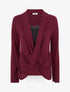 Pull style gilet effet torsader avec doublure à dentelle - Bordeaux/noir - 1