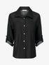 Chemise droite basique à poches plaquées - Noir - 1