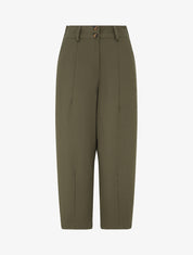 Pantalon uni à fermeture boutonnée - Kaki - 1