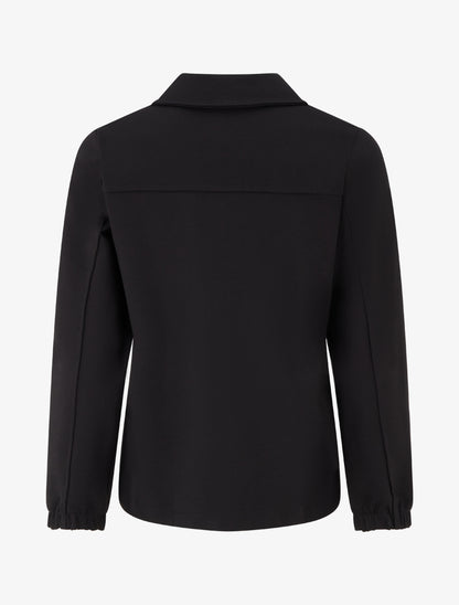 Veste unie à poignets élastiqués - Noir - 2