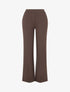 Pantalon uni coupe droite - Marron - 1