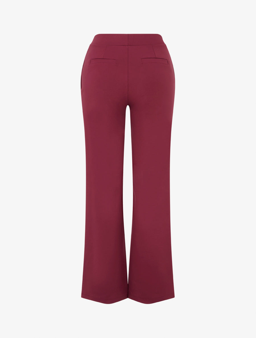 Pantalon uni coupe droite - Bordeaux - 2