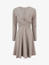Robe patineuse à taille effet croisé - Taupe - 1