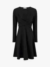 Robe patineuse à taille effet croisé - Noir - 1