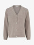 Gilet mohair ample à col V - Taupe - 1