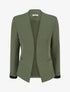Veste droite unie à épaulettes - Kaki - 1