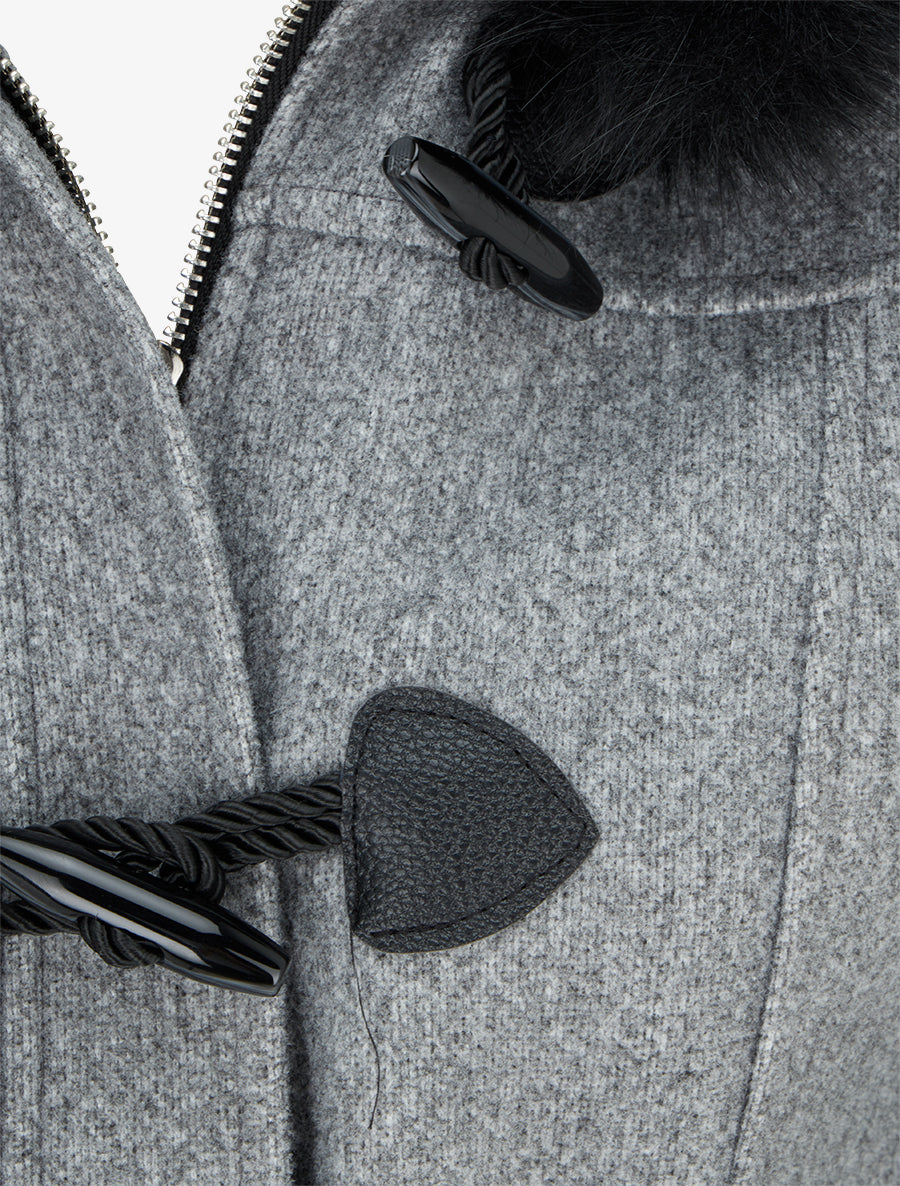 Duffle-coat uni à capuche - Gris - 3
