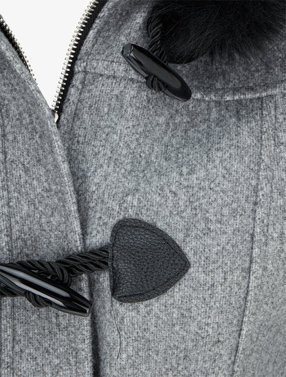Duffle-coat uni à capuche - Gris - 3