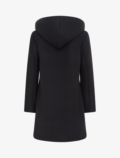 Duffle-coat droit à capuche - Noir - 2
