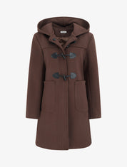 Duffle-coat droit à capuche - Marron - 1