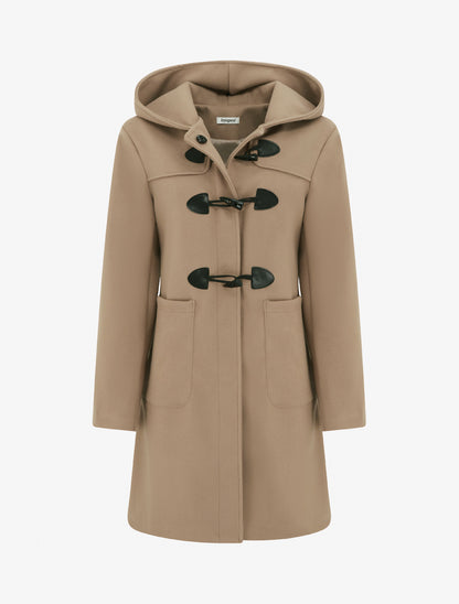 Duffle-coat droit à capuche - Beige foncé - 1