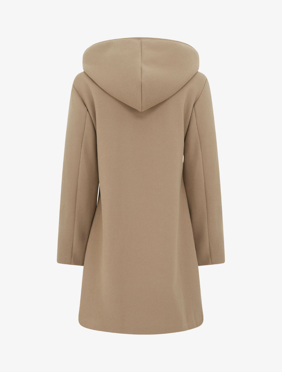 Duffle-coat droit à capuche - Beige foncé - 2