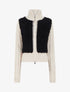 Gilet bicolore zippé à manches longues et col montant - Noir/blanc - 1