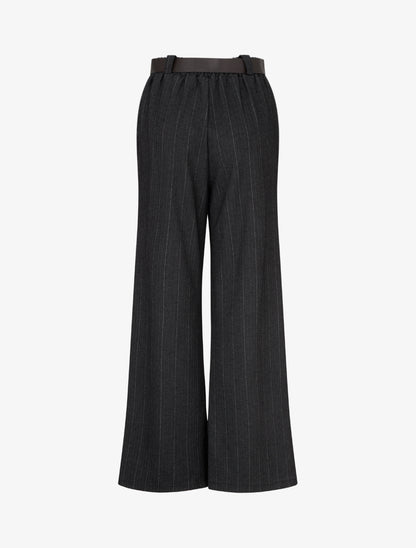 Pantalon ample à rayures - Noir - 2