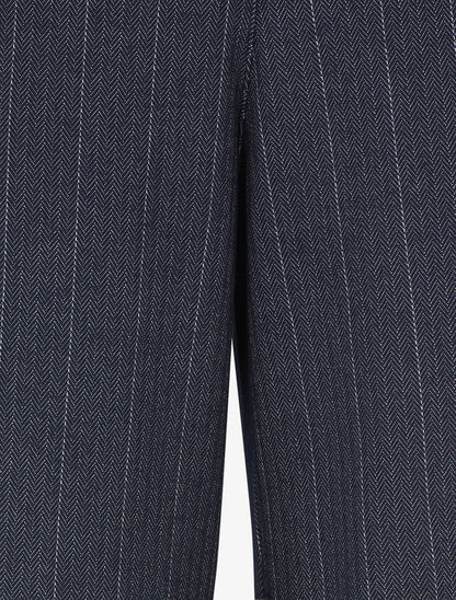 Pantalon ample à rayures - Marine - 3