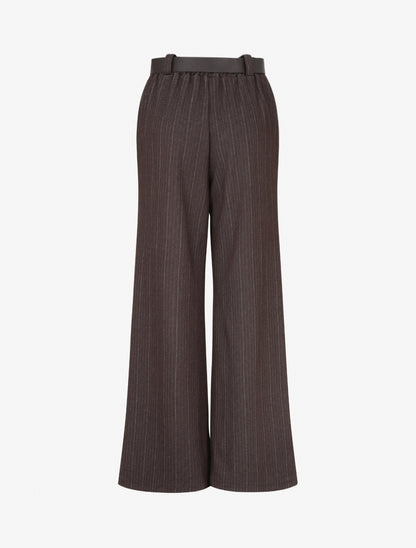 Pantalon ample à rayures - Chocolat - 2
