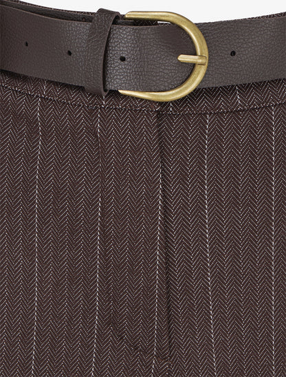 Pantalon ample à rayures - Chocolat - 3