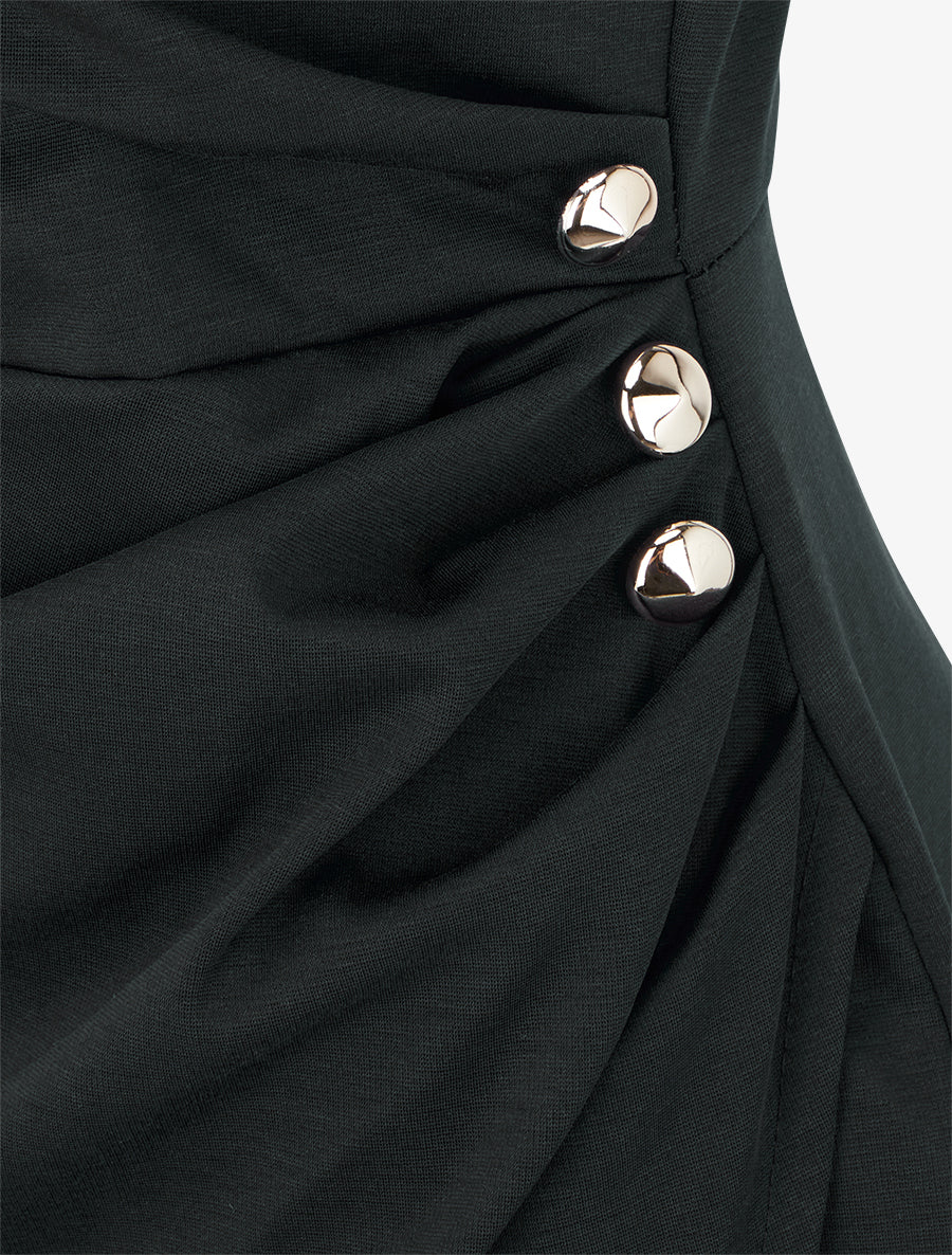 Robe sans manches style portefeuille - Noir - 3