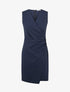 Robe sans manches style portefeuille - Marine - 1