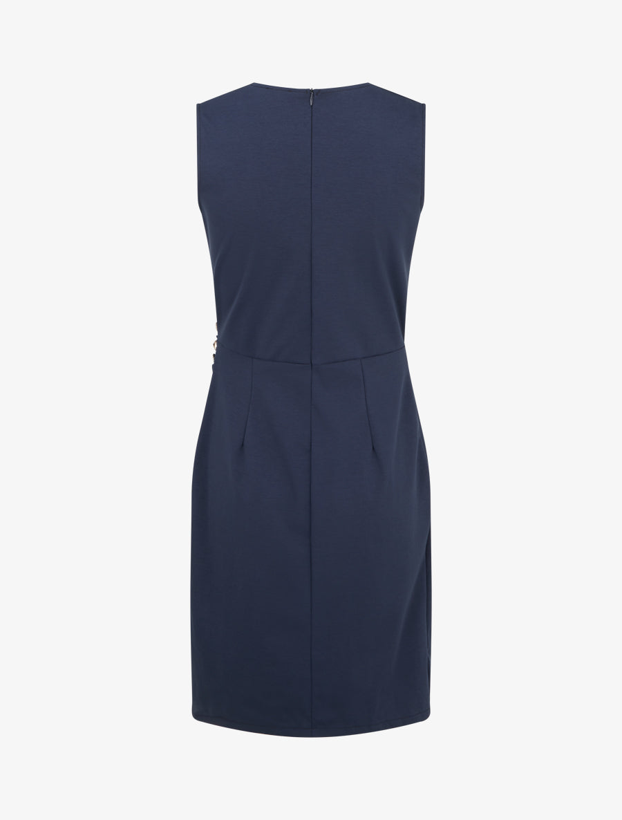 Robe sans manches style portefeuille - Marine - 2