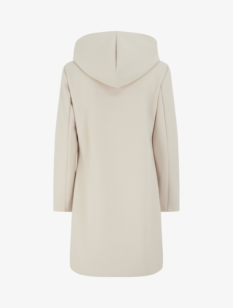 Duffle-coat uni à capuche - Crème - 2
