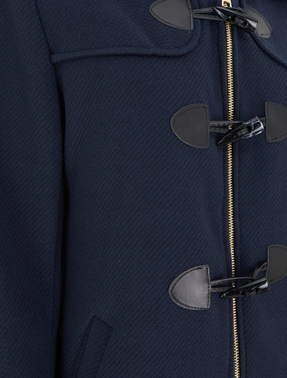 Duffle-coat uni à capuche - Marine - 3