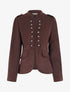 Veste en suédine style officier - Marron - 1