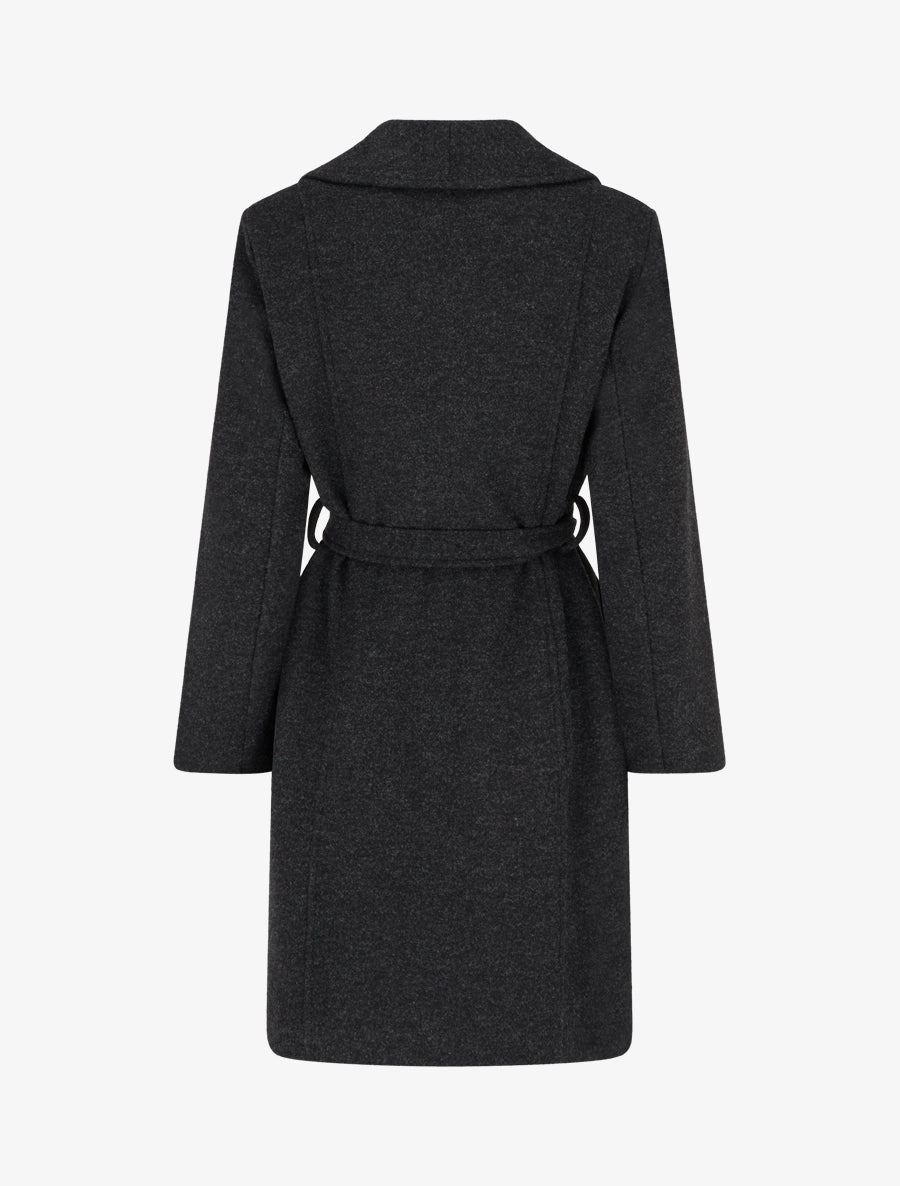 Manteau zippé col à revers - Gris anthracite - 2