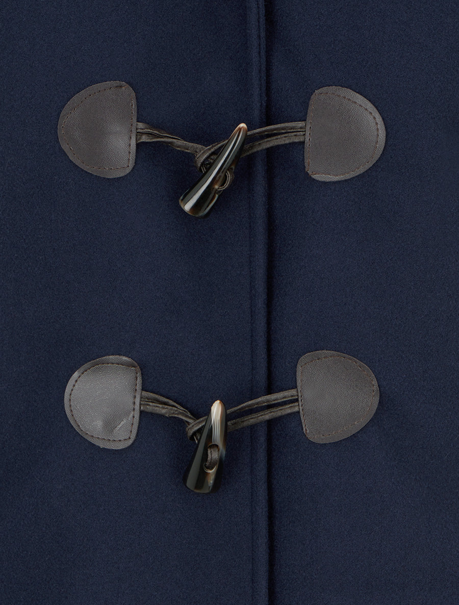 Duffle-coat à attaches contrastantes - Marine - 3