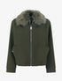 Veste style bomber col fourrure ton sur ton - Kaki - 1