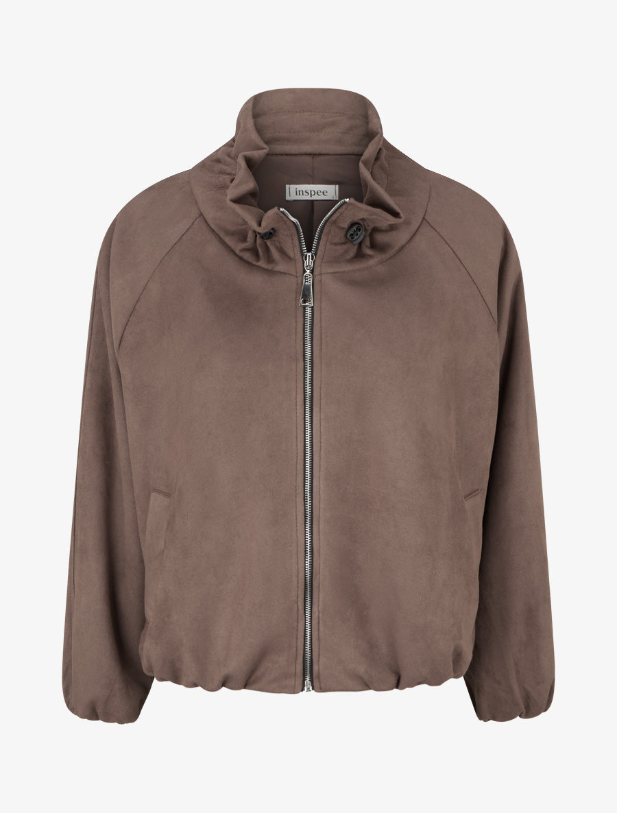 Bomber uni à poches - Marron - 1