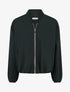 Bomber uni à bords élastiqués - Noir - 1